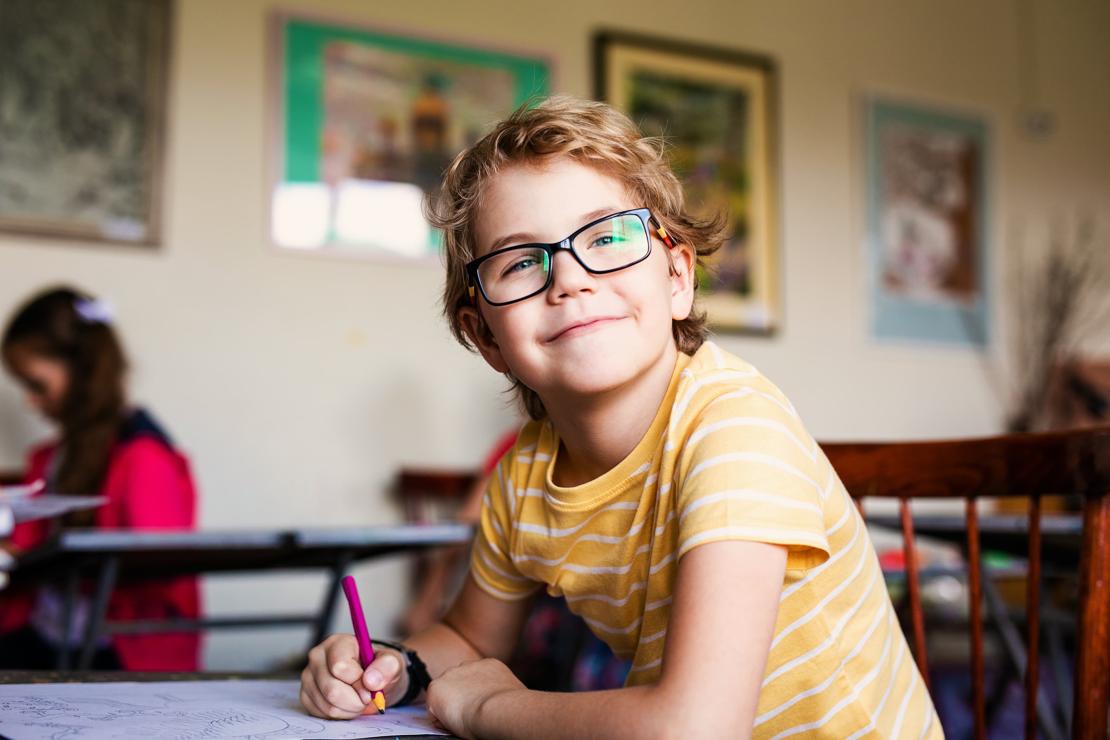 Child in classroom